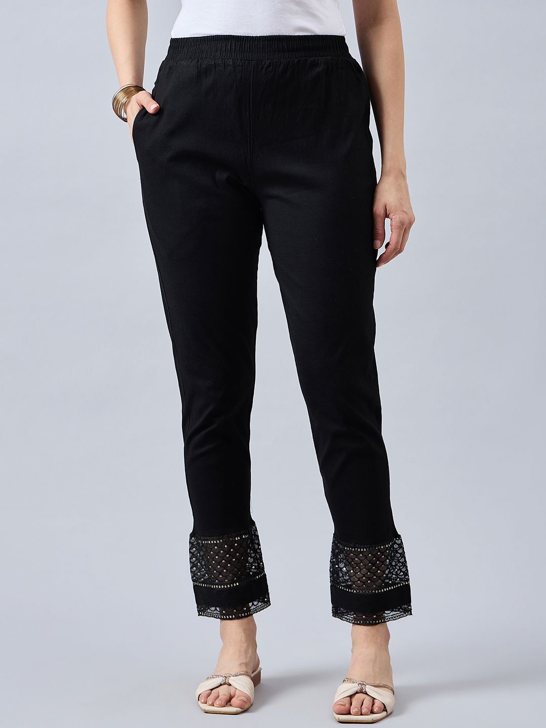 

THE PAJAMA FACTORY Women Classic Trousers, Black