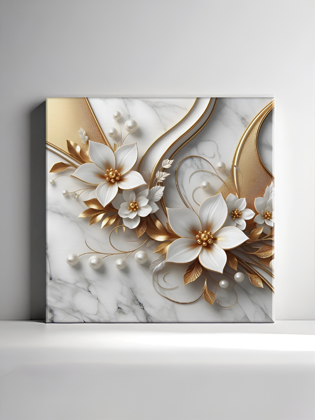 

RANDOM White & Brown Canvas Floral and Botanical Paintings Wall Art