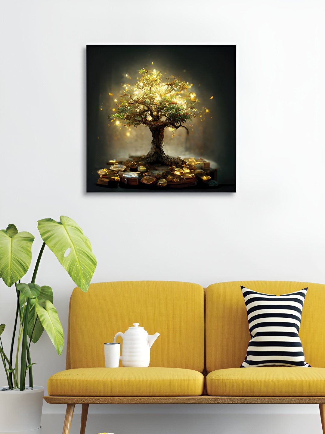 

RANDOM Black & Yellow Floral Canvas Wall Art