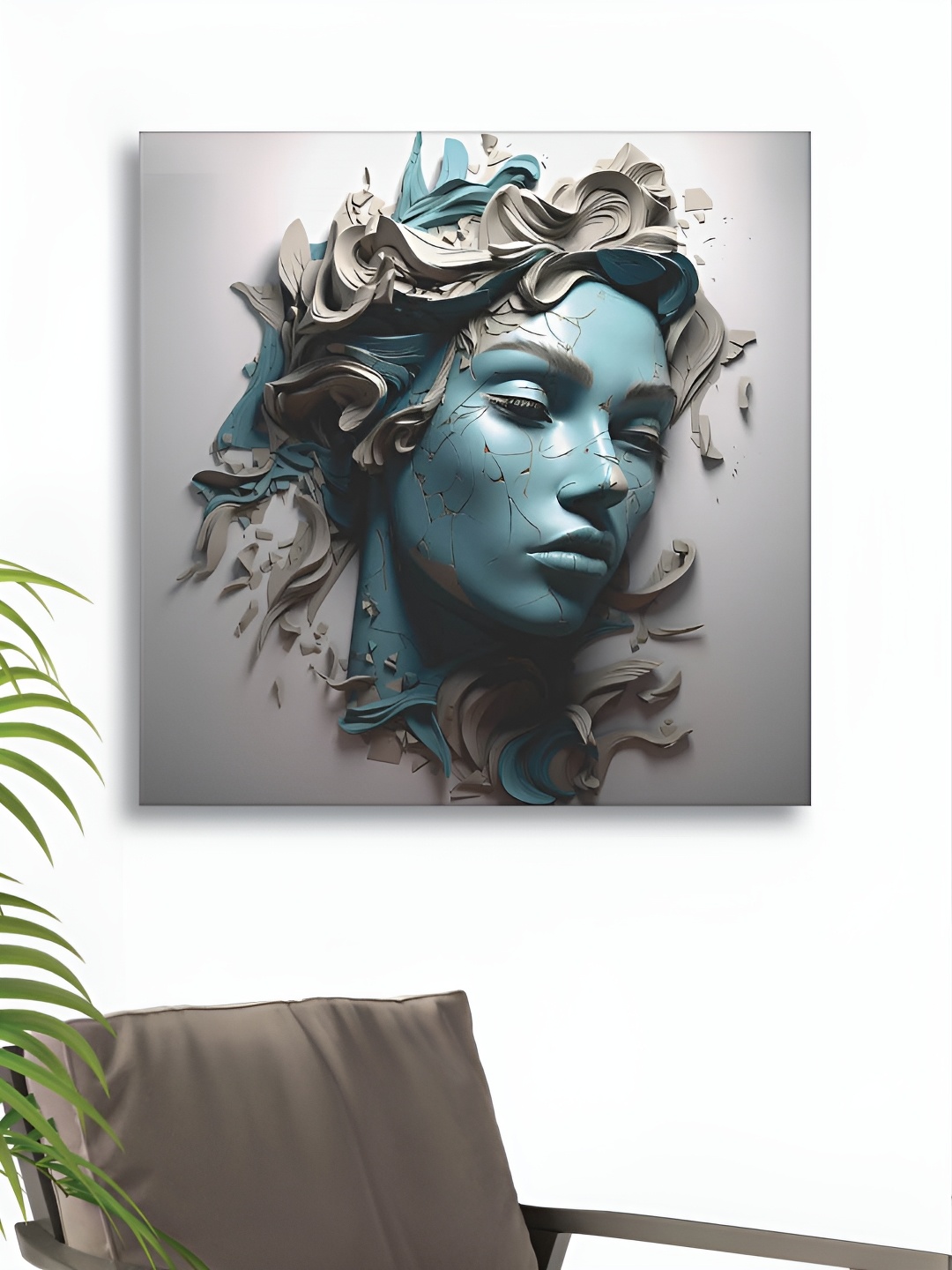 

RANDOM Blue & White Canvas Abstract Wall Paintings