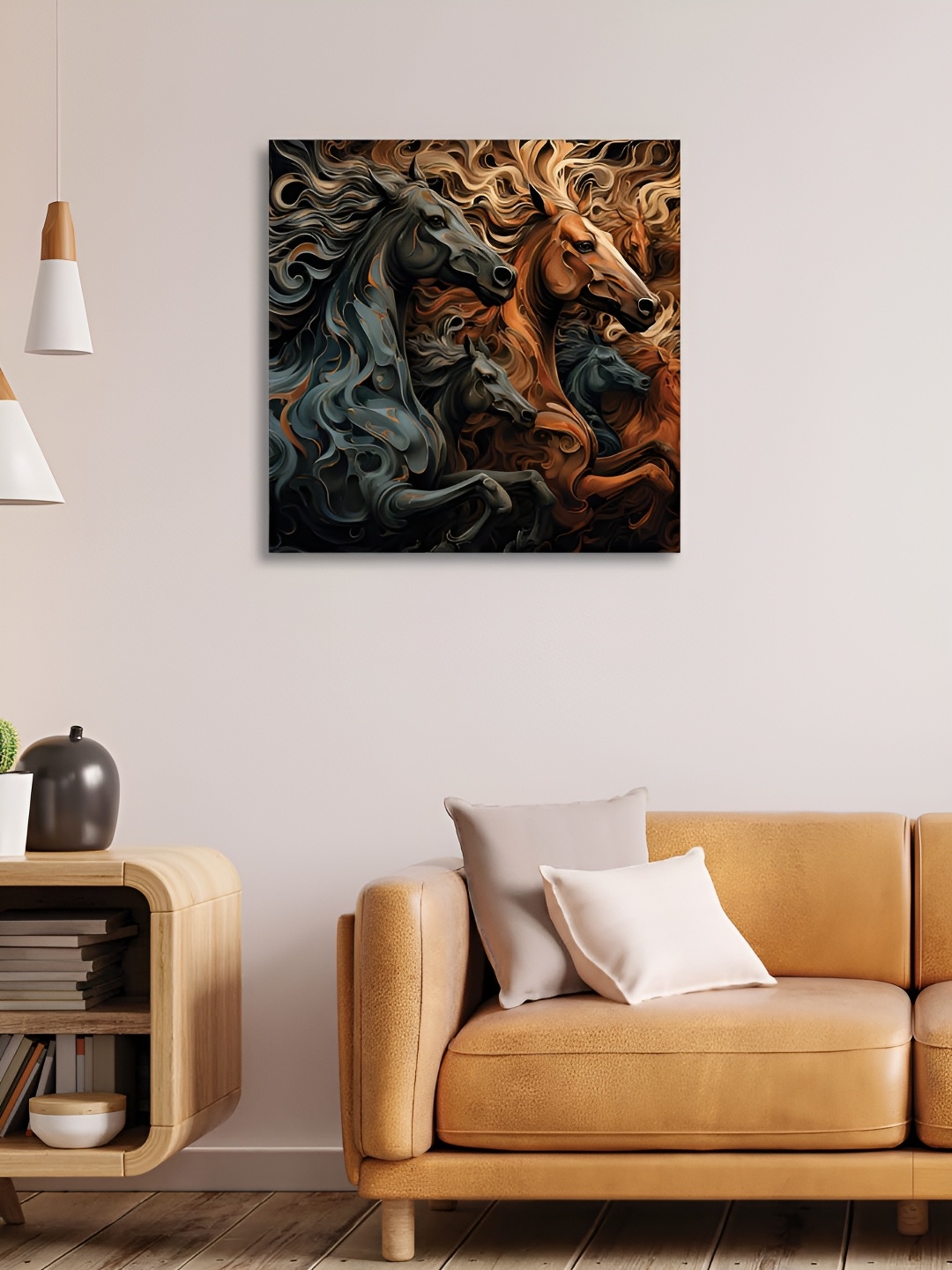 

RANDOM Brown & Grey Canvas Birds and Animals Wall Art