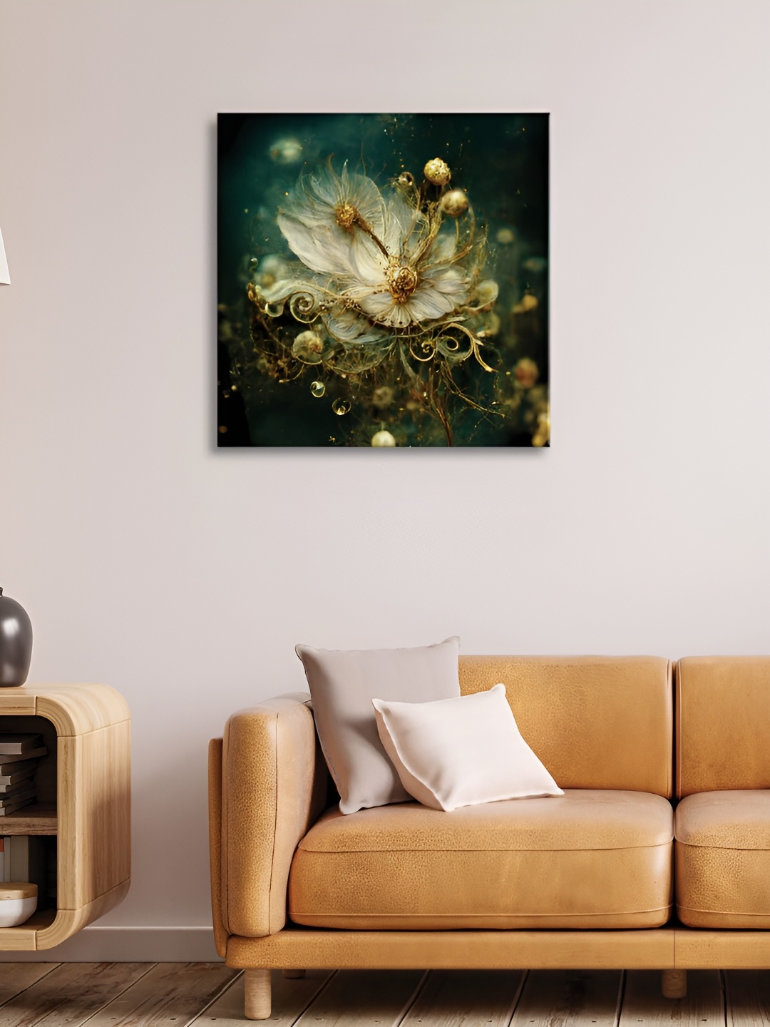 

RANDOM Green & Gold-Toned Canvas Floral and Botanical Wall Art