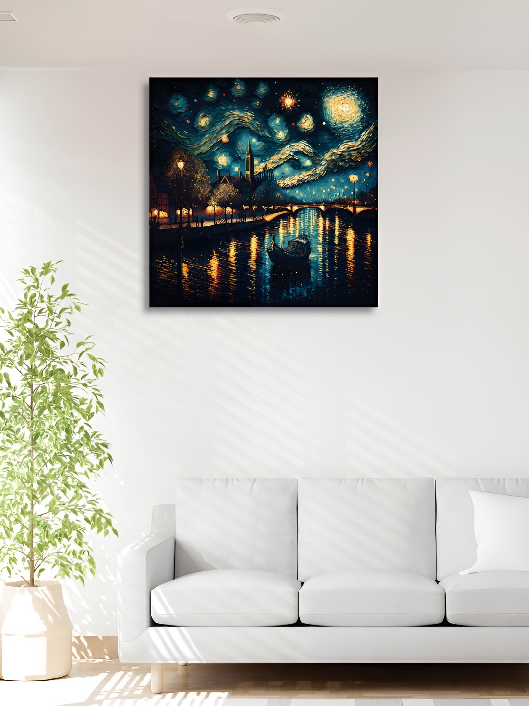 

RANDOM Black & Blue Canvas Abstract Wall Art