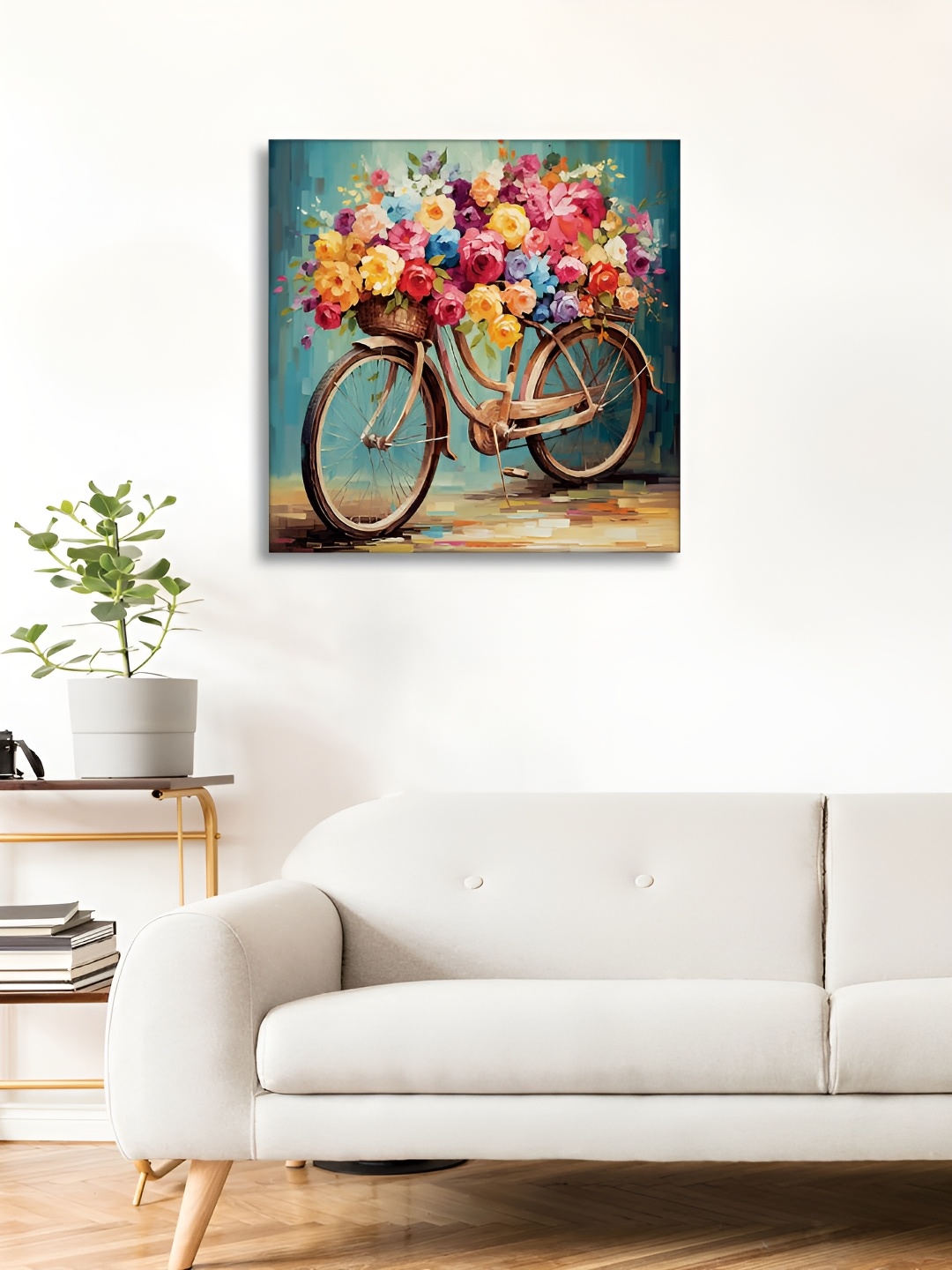 

RANDOM Pink & Blue Floral Printed Canvas Wall Art