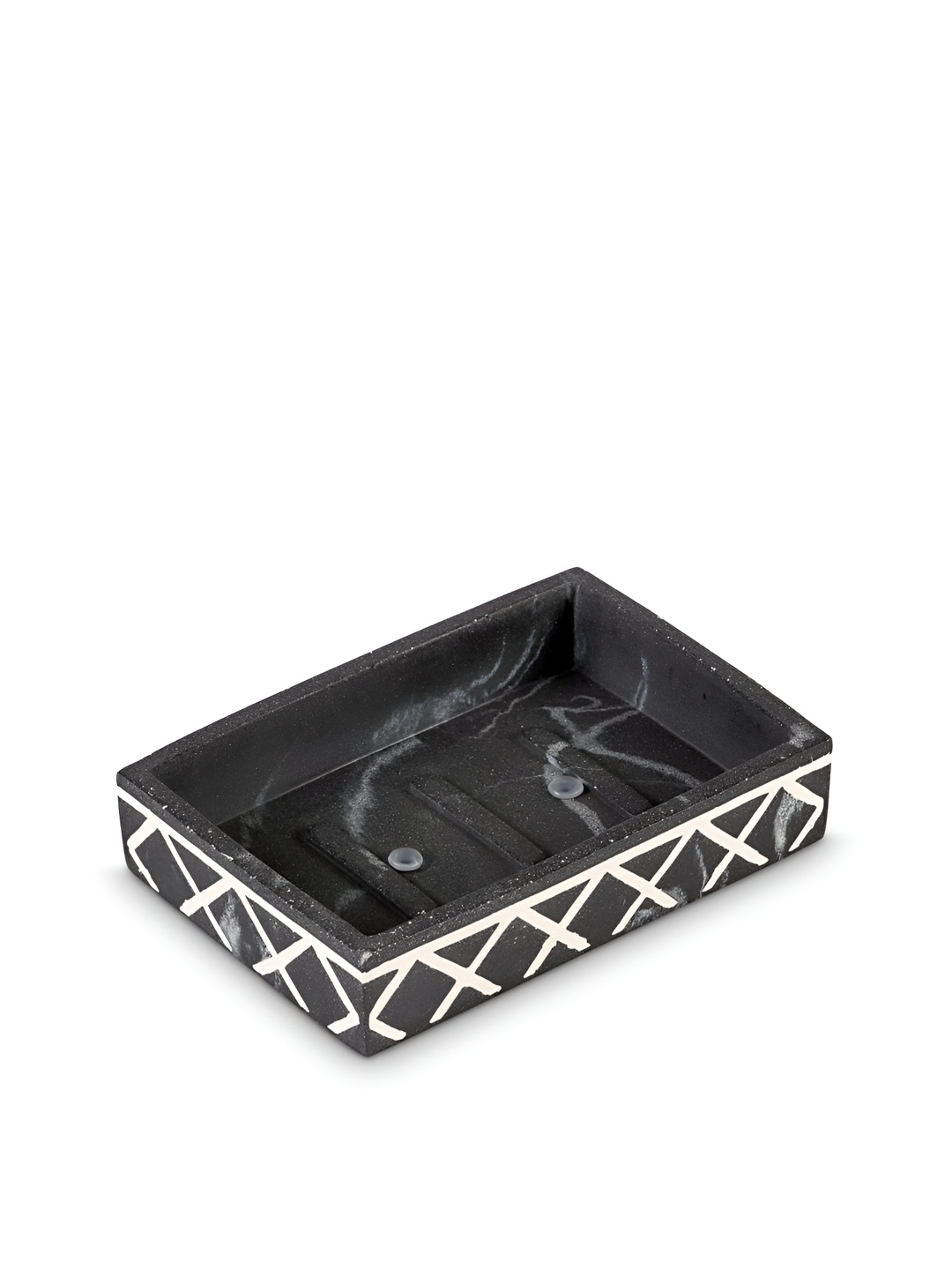 

Freelance Black & White Abstract Matte Rectangle Soap Dish