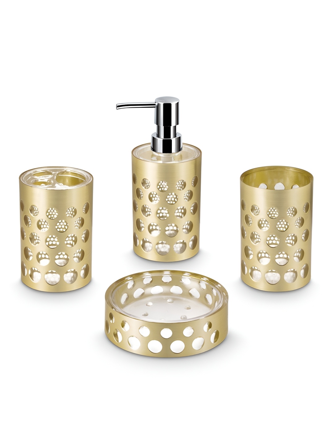 

Freelance Gold-Toned 4 Pieces Bath Accessories Set