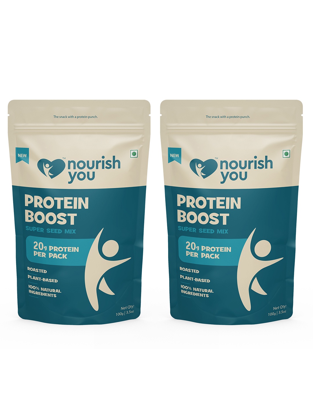 

Nourish You Protein Boost Super Seed Mix 100 X Pack of 2, Teal