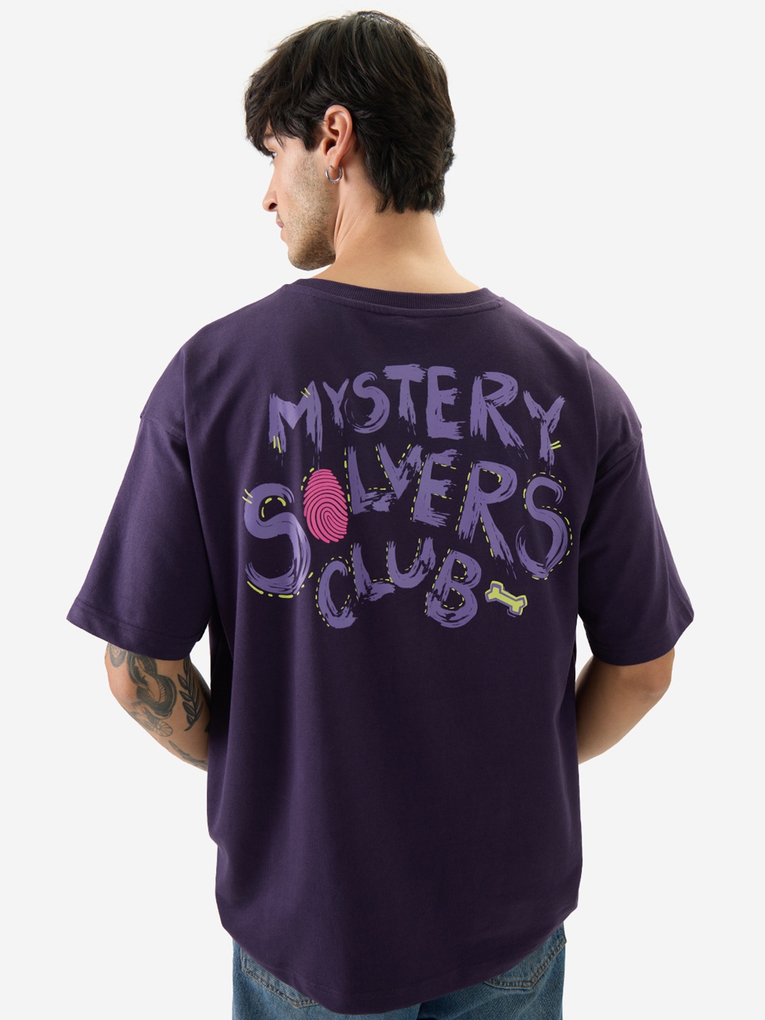 

The Souled Store Men Scooby Doo Printed Pure Cotton T-shirt, Purple