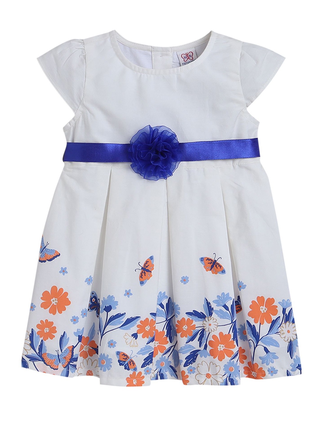 

mama & bebe Floral Print A-Line Dress, White