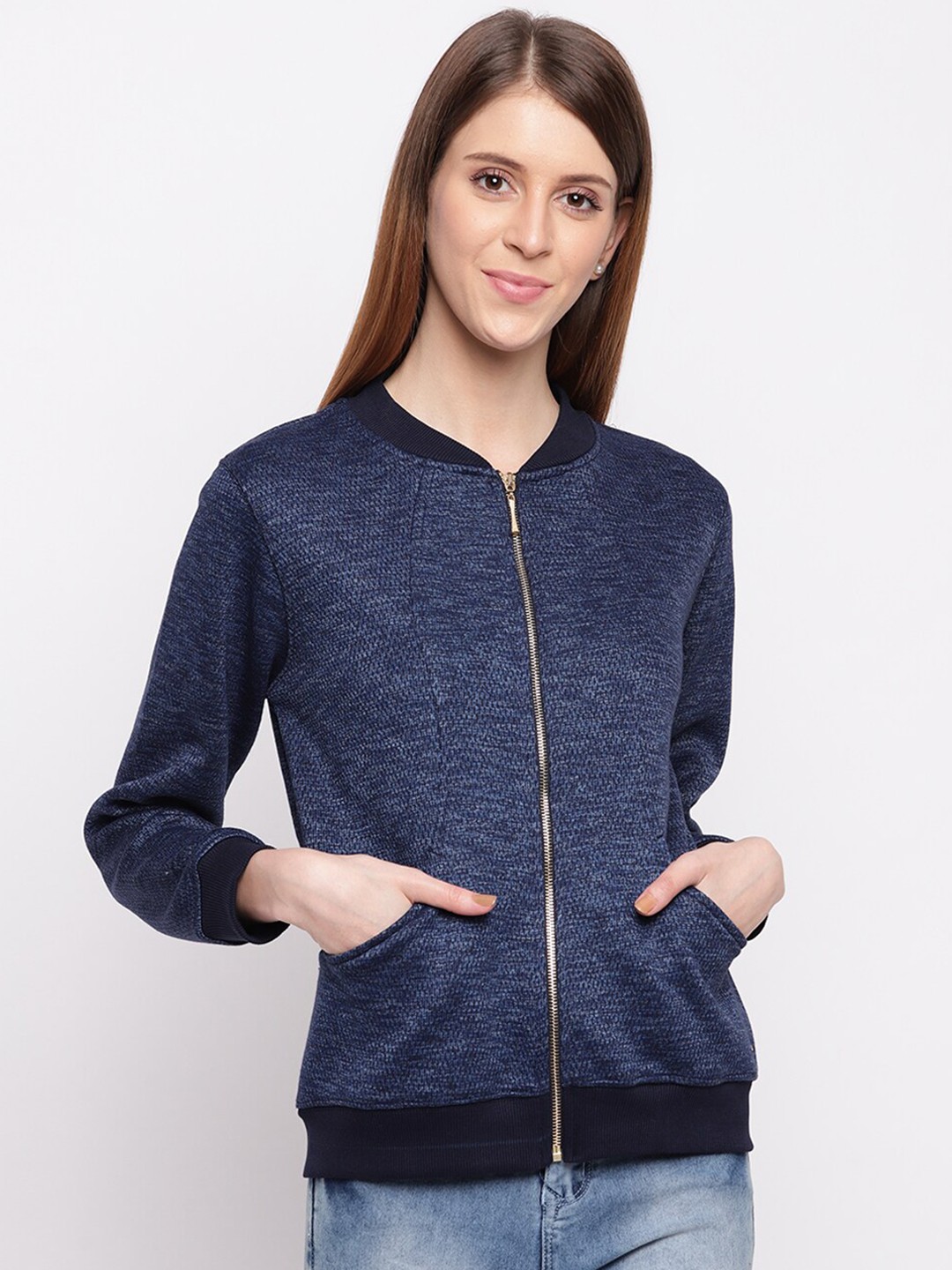 

Miss Grace Women Solid Sweatshirt, Navy blue