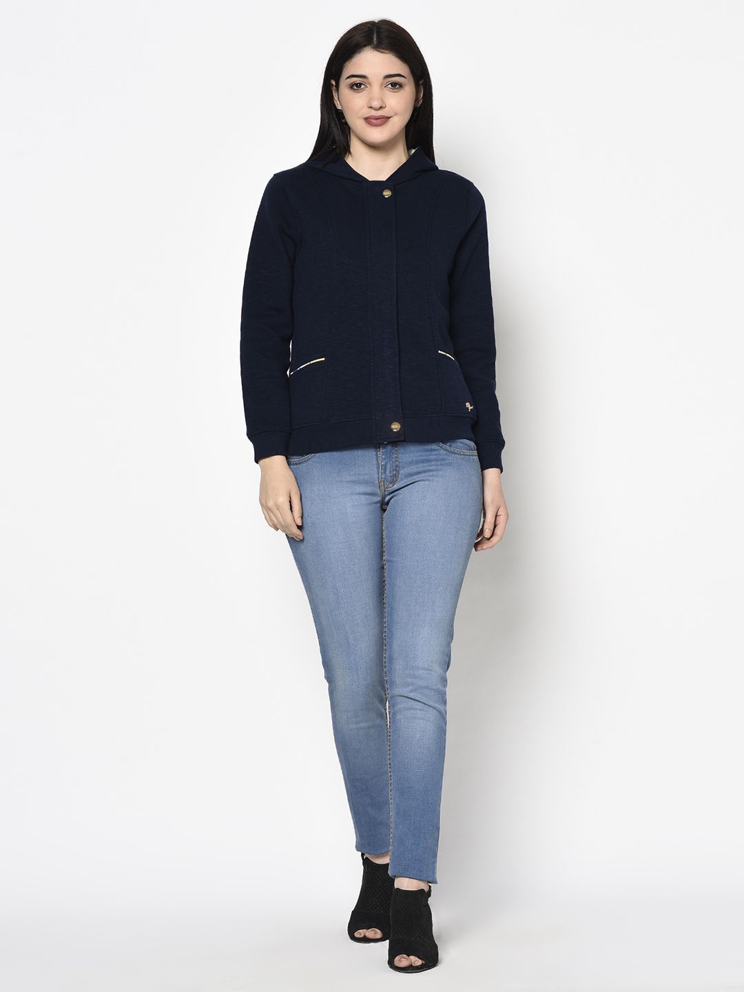 

Miss Grace Women Hooded Sweatshirt, Navy blue