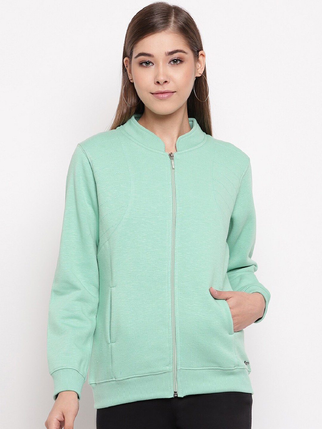 

Miss Grace Women Solid Sweatshirt, Sea green