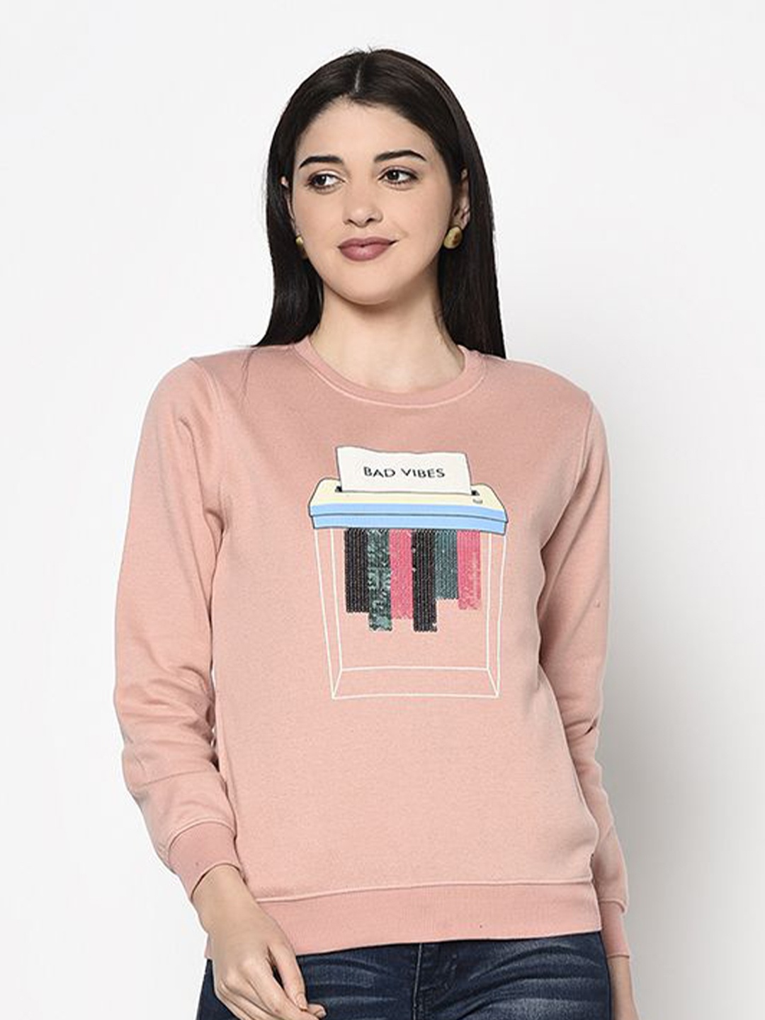 

Miss Grace Women Printed Sweatshirt, Pink
