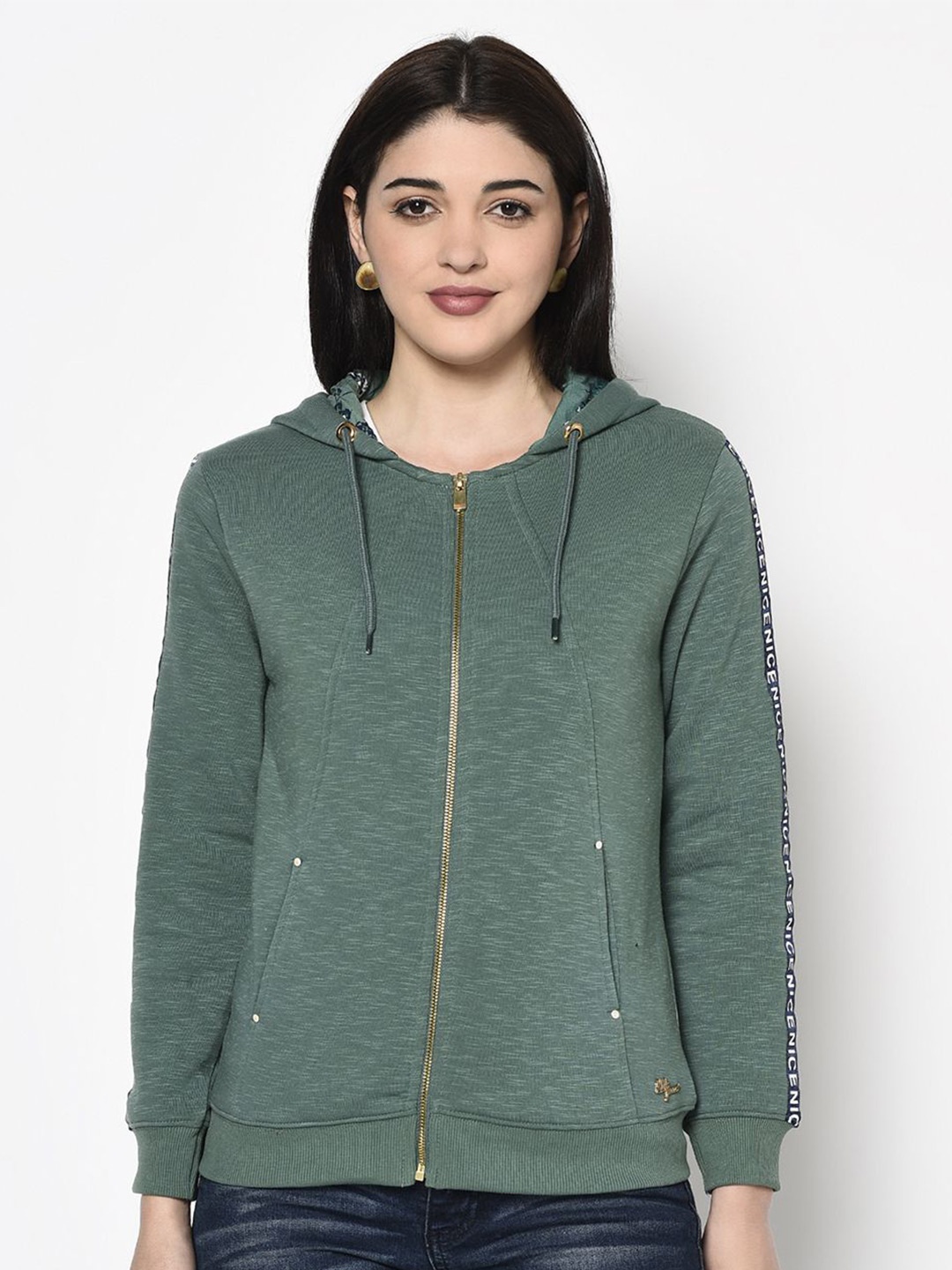 

Miss Grace Women Hooded Sweatshirt, Green
