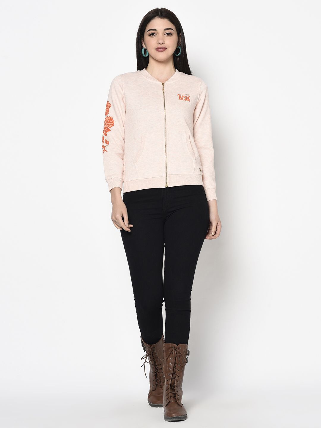 

Miss Grace Women Solid Sweatshirt, Orange