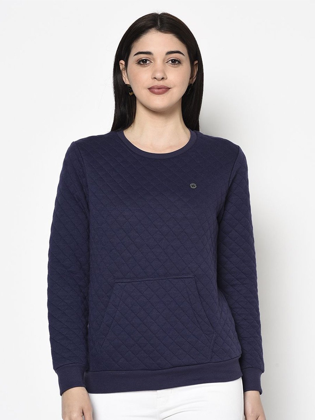 

Miss Grace Solid Women Sweatshirt, Navy blue