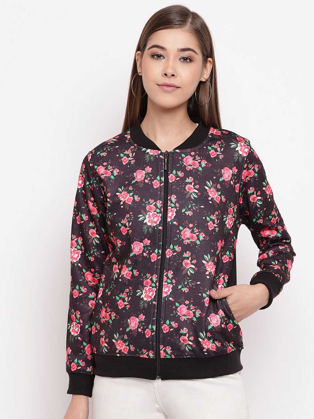 

Miss Grace Women Printed Sweatshirt, Black