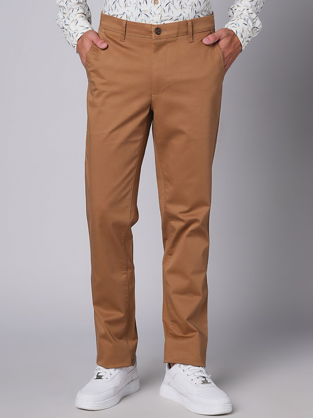 

Oxemberg Men Slim Fit Trousers, Khaki