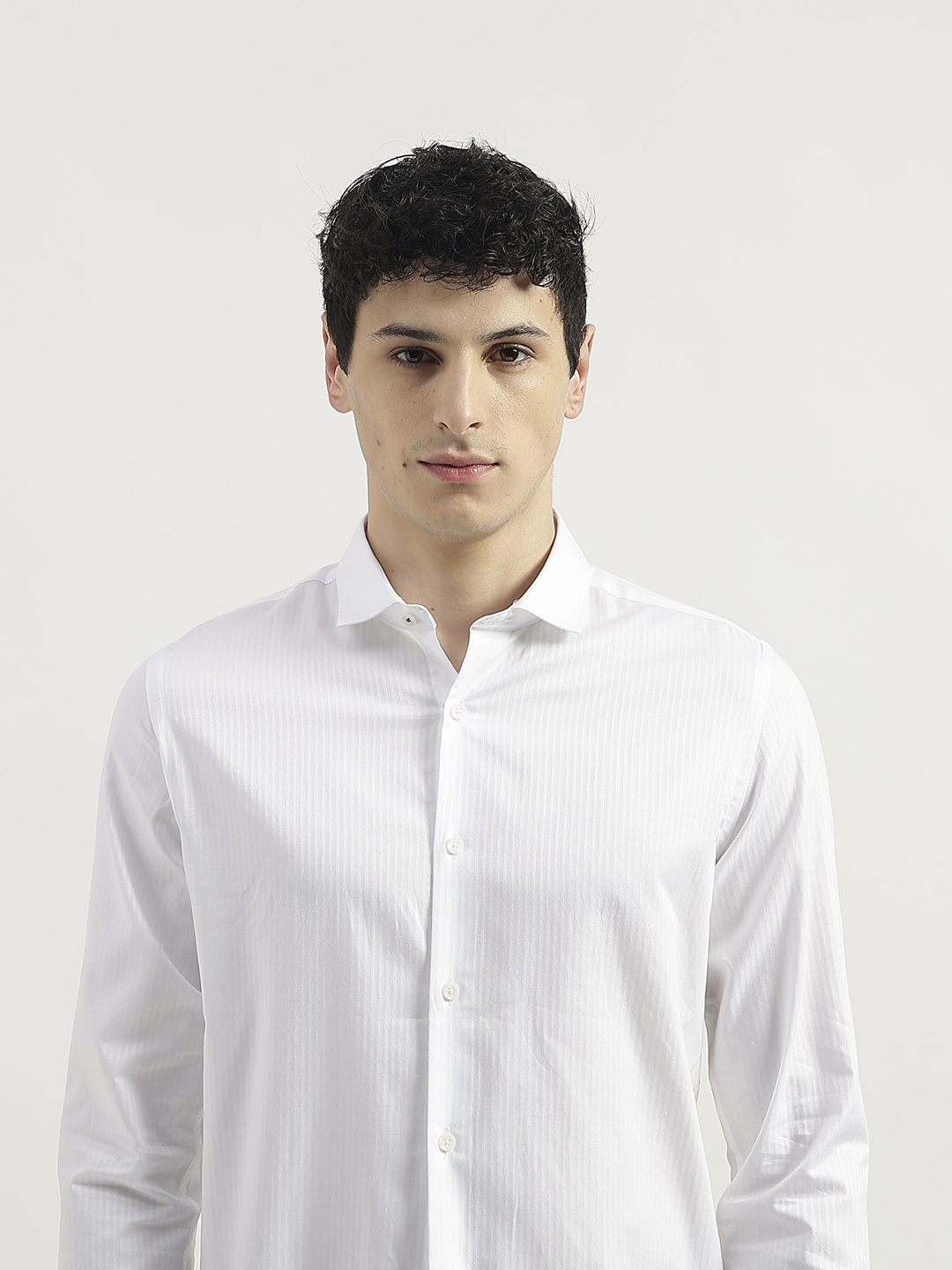 

United Colors of Benetton Men Cotton Slim Fit Opaque Formal Shirt, White