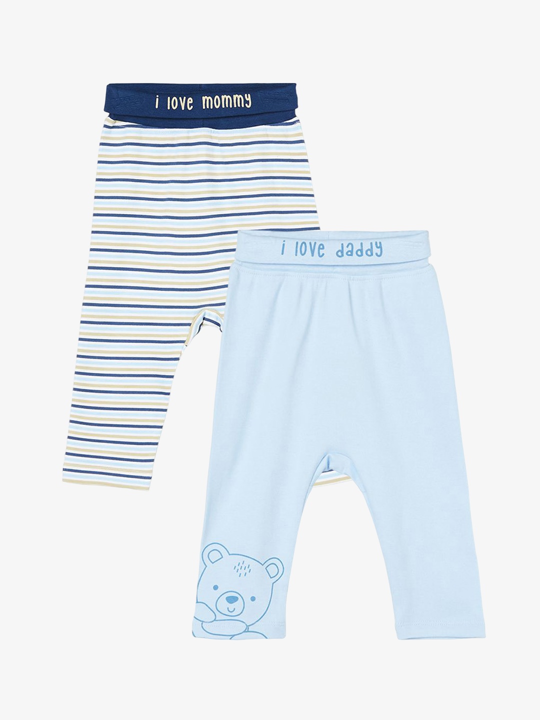 

Juniors by Lifestyle Boys Pack Of 2 Printed Pure Cotton Lounge Pants, White