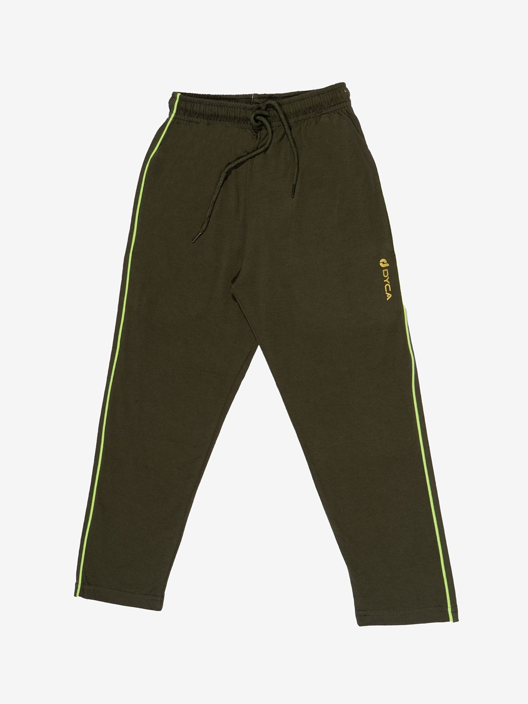 

DYCA Boys Cotton Mid-Rise Track Pants, Olive