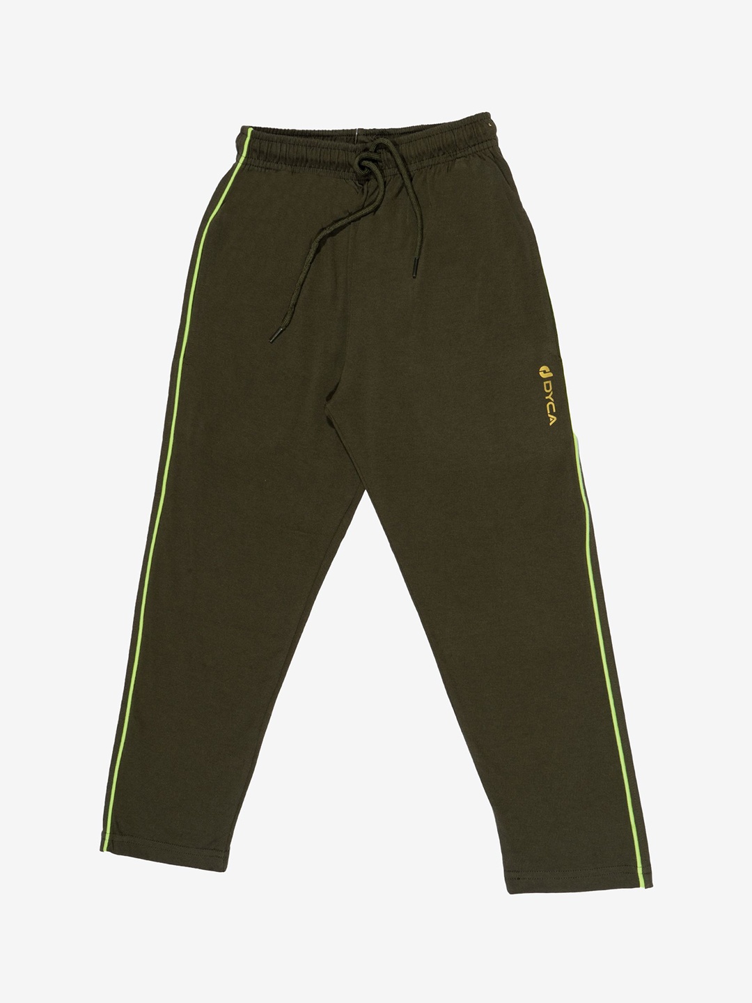 

DYCA Boys Cotton Mid-Rise Track Pants, Olive