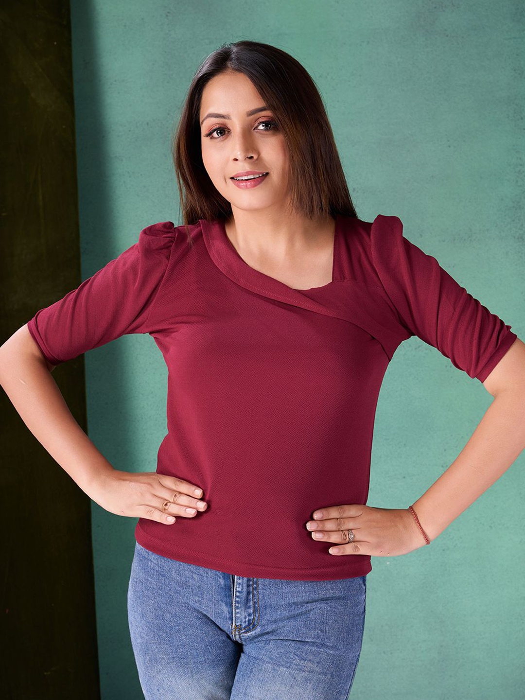 

Fashion FRICKS Top, Maroon