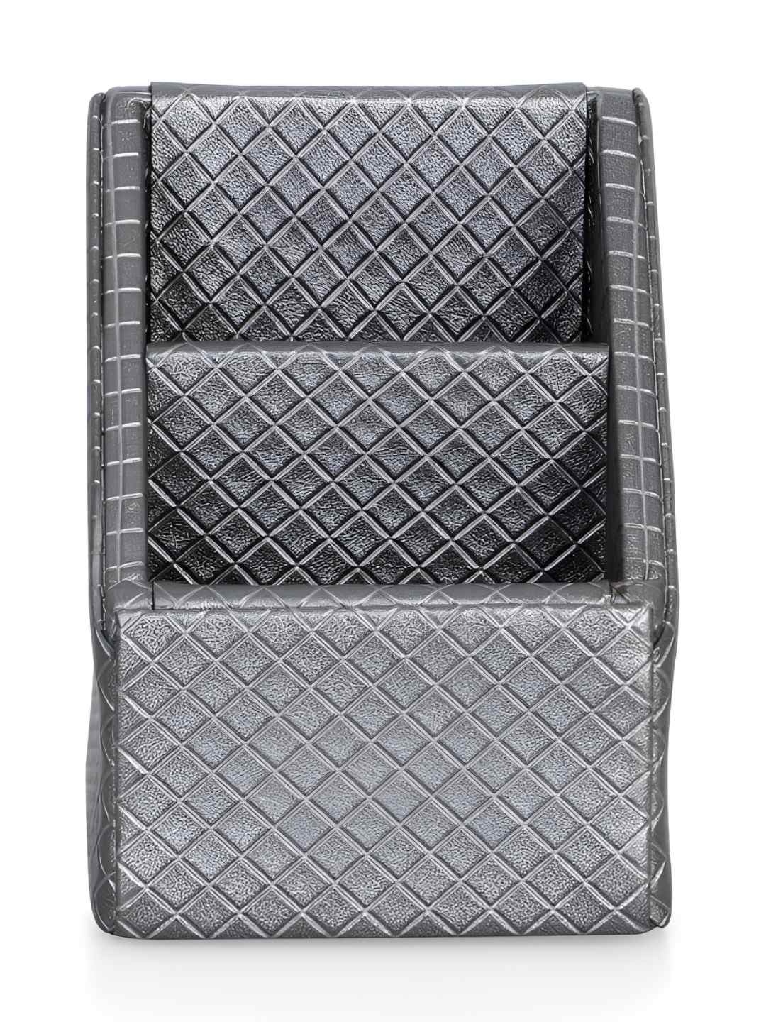 

THE HOME CO. Grey Checked 2 Part Remote Holder