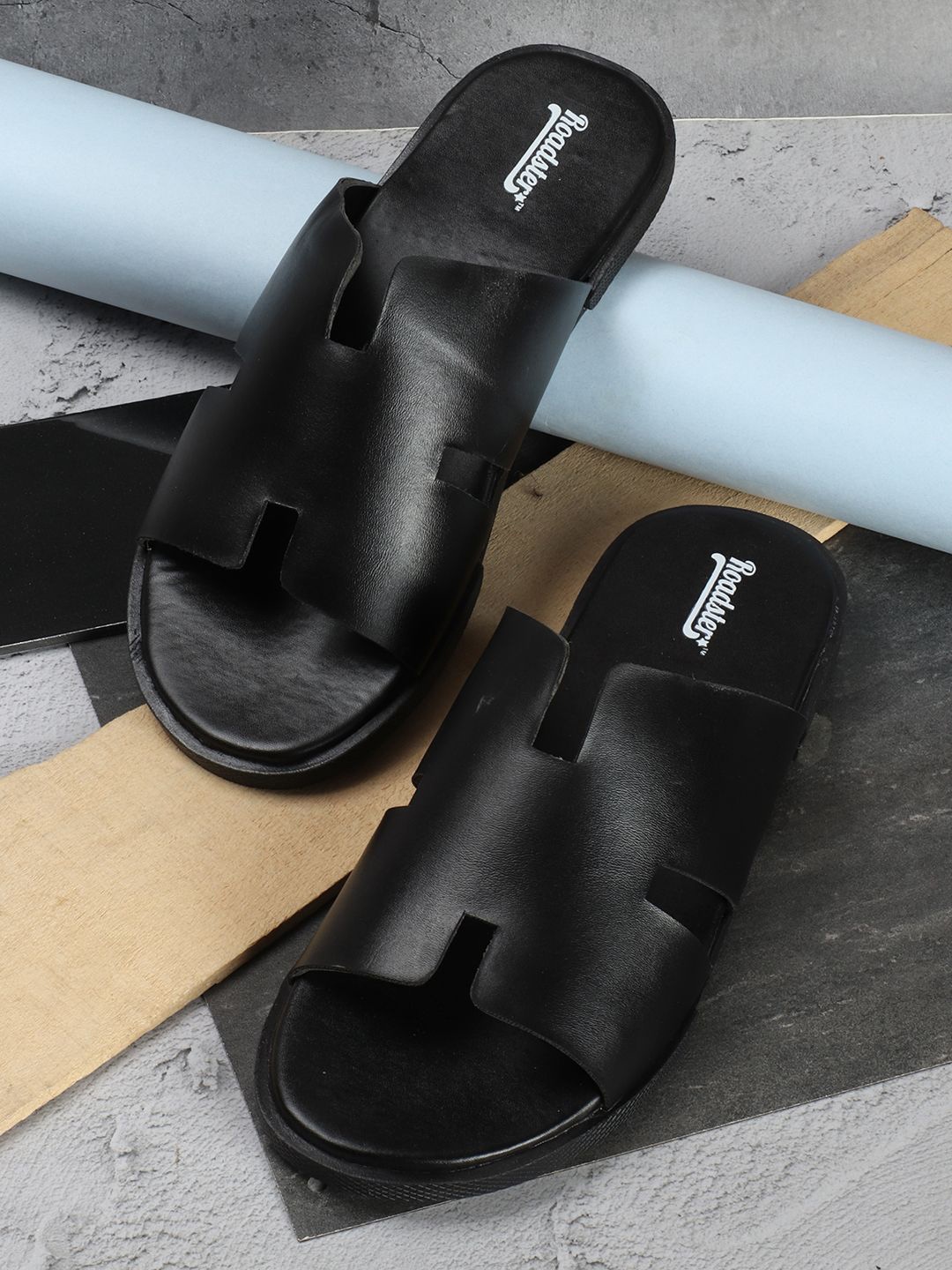 

The Roadster Lifestyle Co. Men Black Comfort Sandals