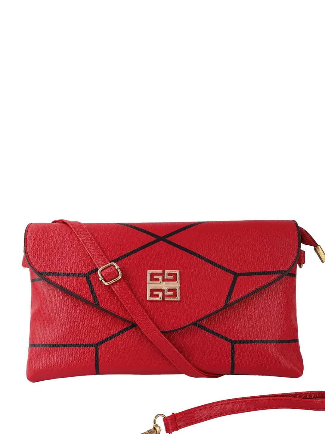 

ZEVORA Textured Purse Clutch, Red