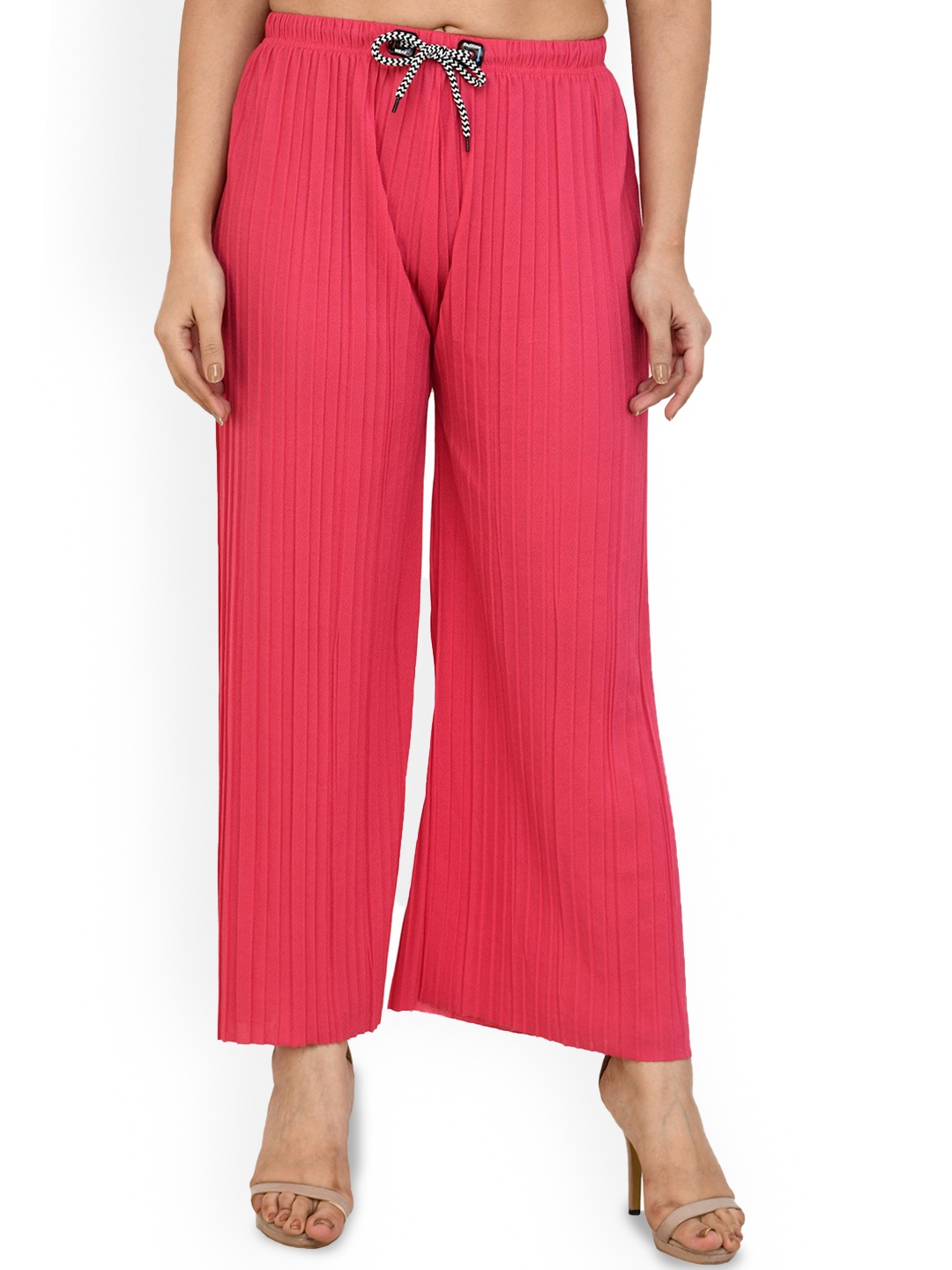 

Gladly Women Relaxed Loose Fit High-Rise Trousers, Pink