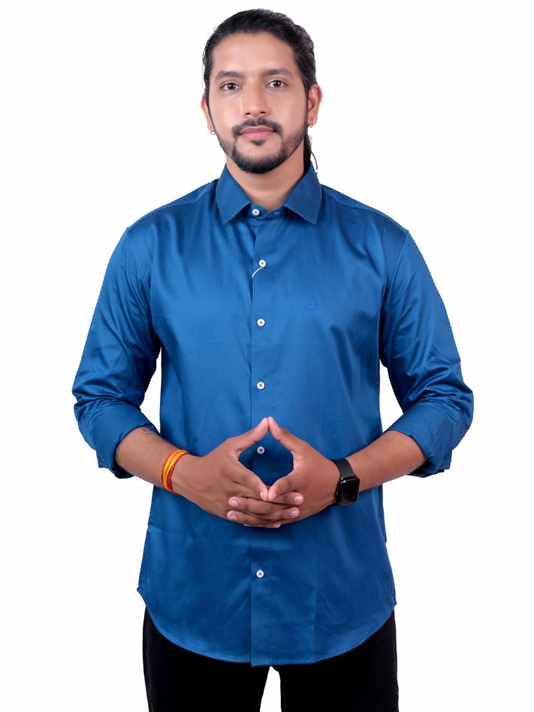 

WHITE HANGER Men Solid Opaque Casual Shirt, Teal