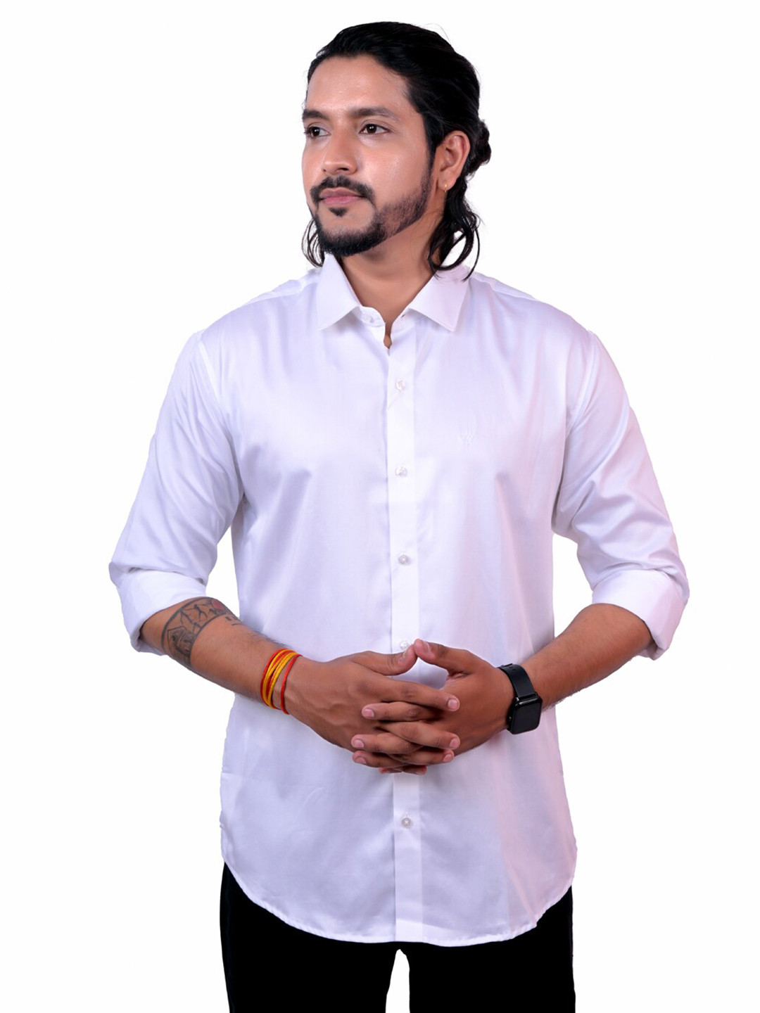 

WHITE HANGER Men Solid Opaque Casual Shirt