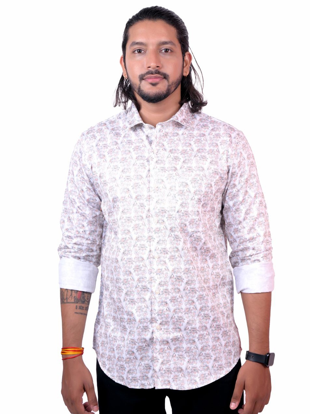 

WHITE HANGER Men Printed Opaque Regular Fit Casual Shirt