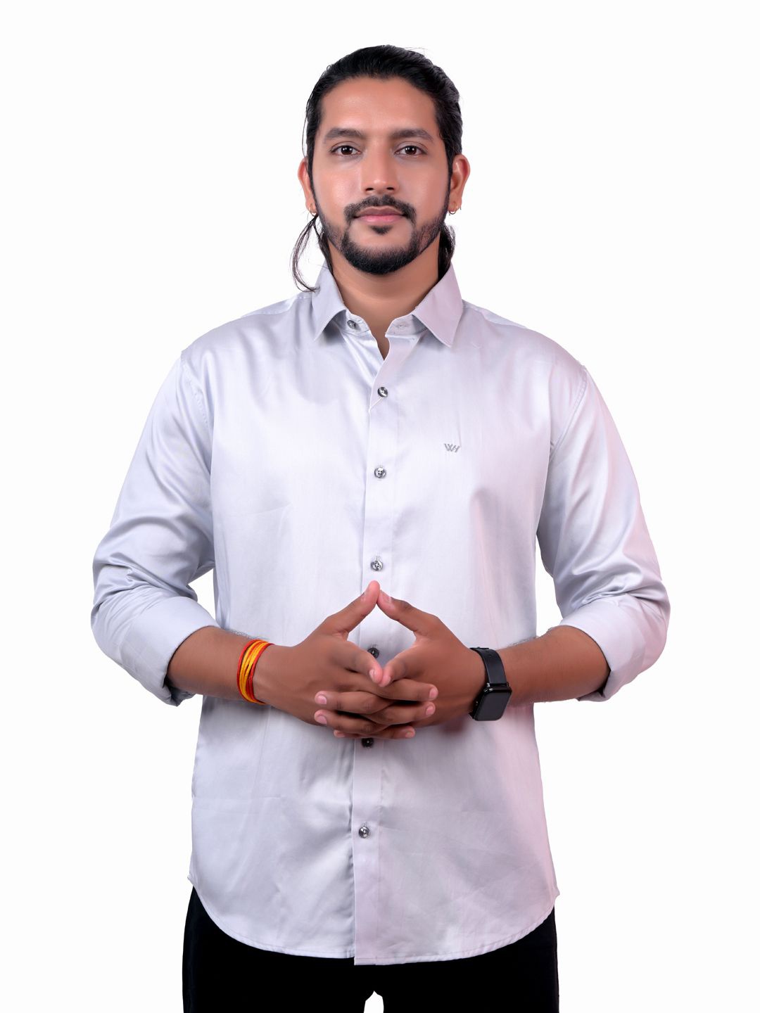 

WHITE HANGER Men Solid Opaque Regular Fit Casual Shirt, Grey