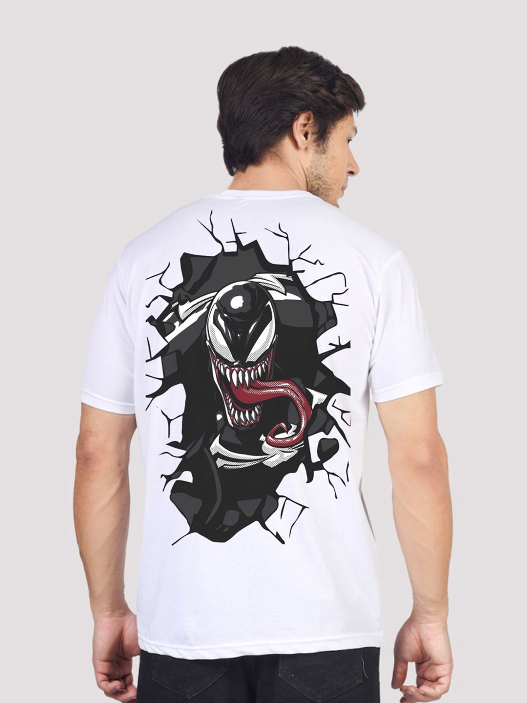 

Greylongg Men Graphic Printed Round Neck T-shirt, White