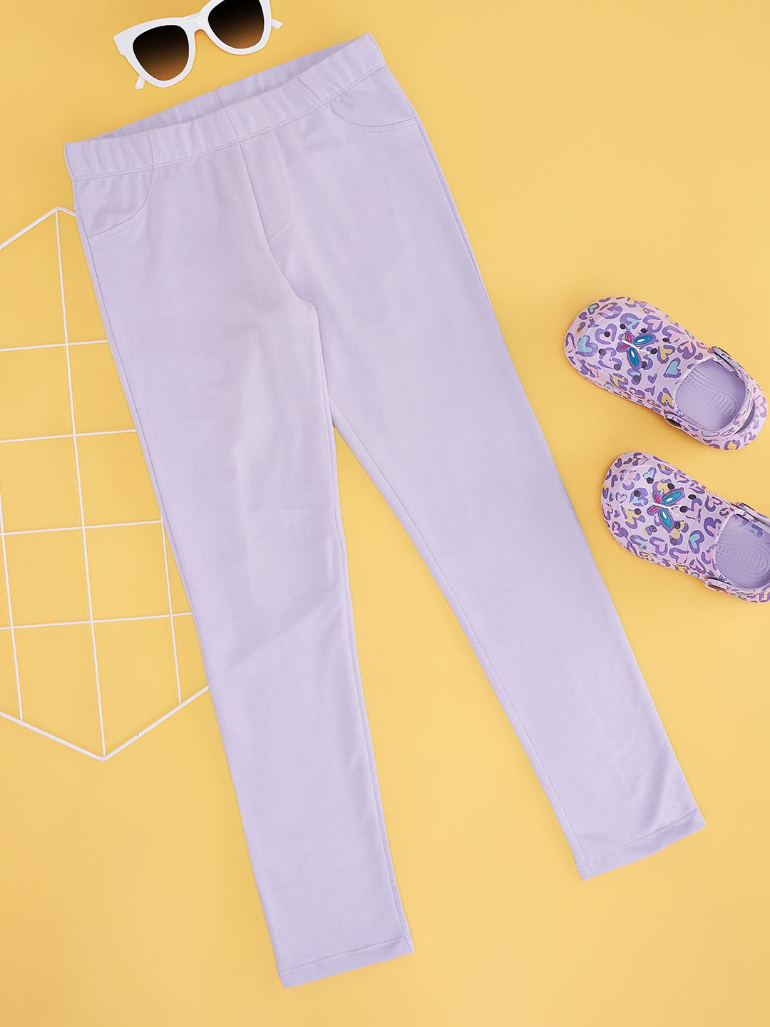 

Pantaloons Junior Girls Skinny Fit Jeggings, Lavender