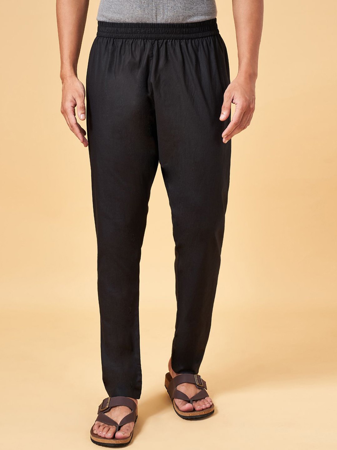 

indus route by Pantaloons Cotton Slim Fit Pyjamas, Black