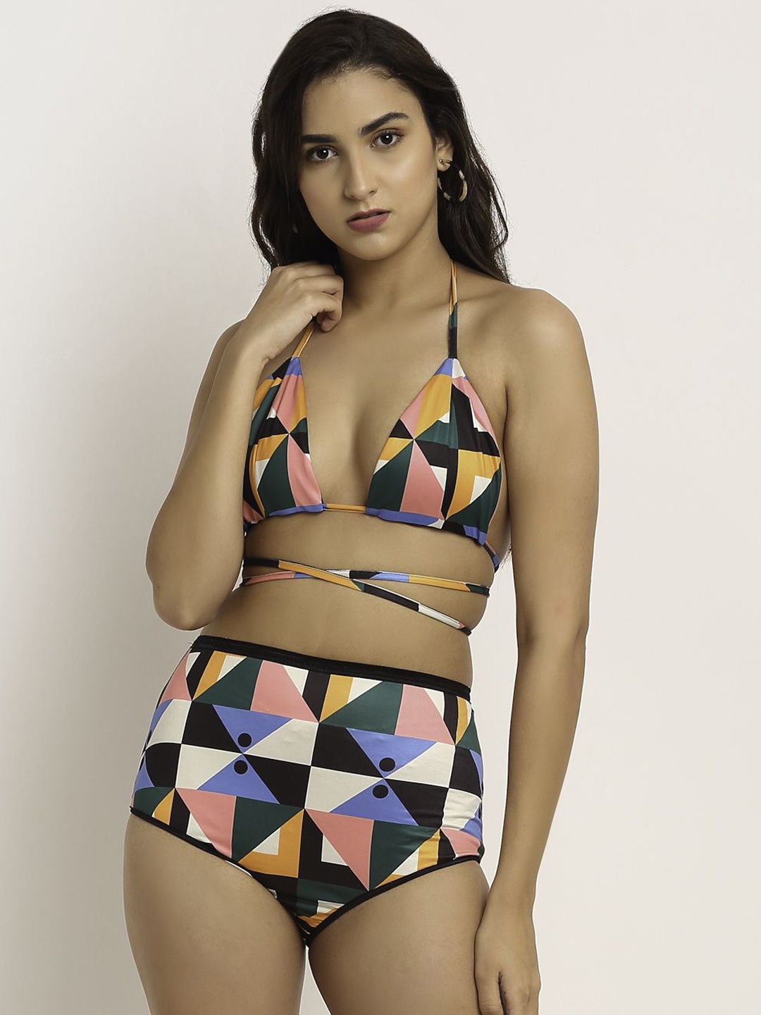 

EROTISSCH Printed Swim Bikini Set, Black