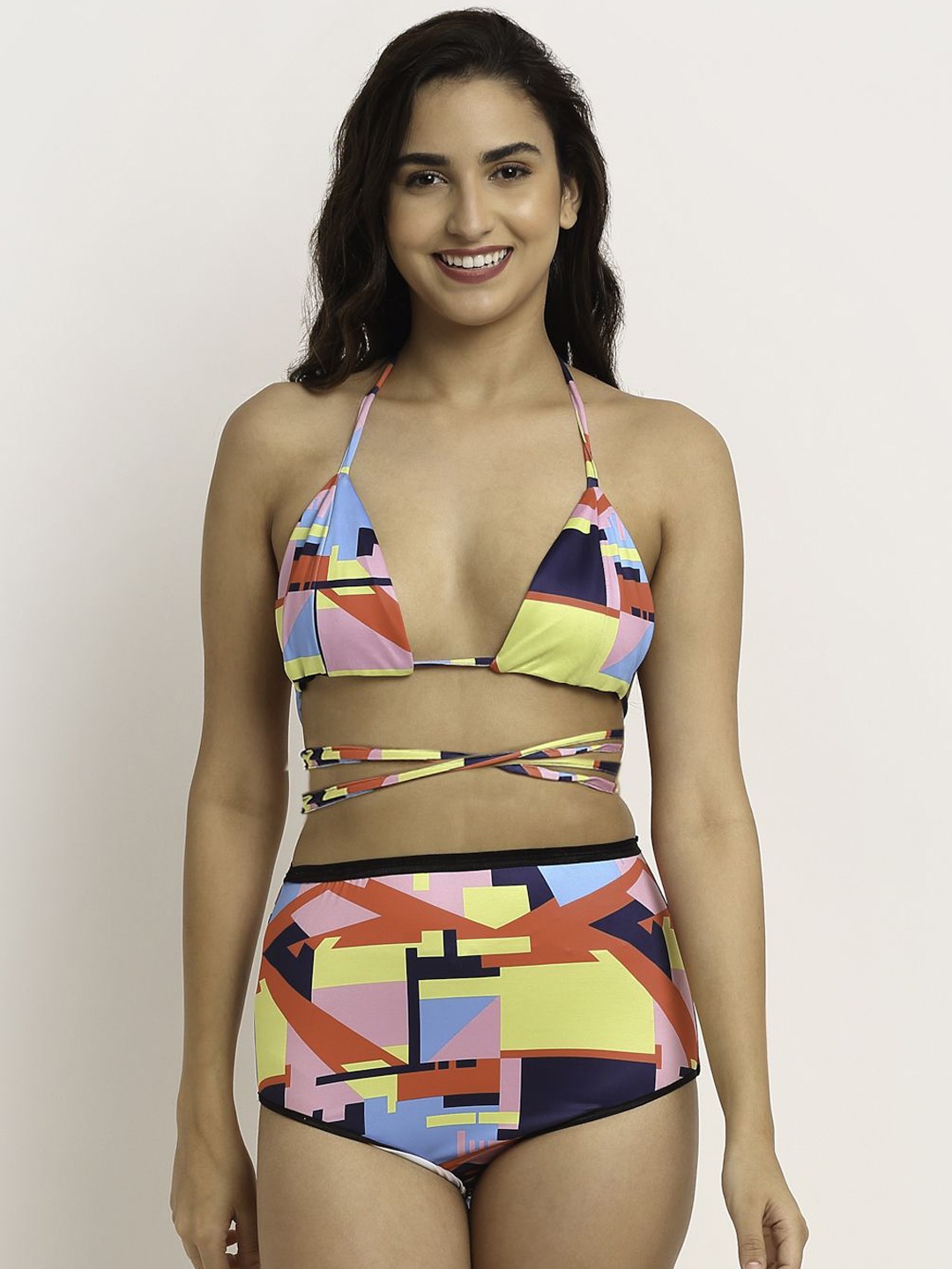 

EROTISSCH Printed Swim Bikini Set, Yellow