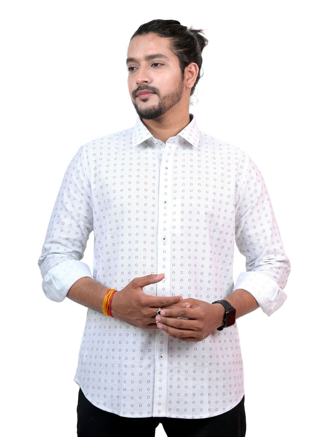 

WHITE HANGER Men Opaque Printed Casual Shirt