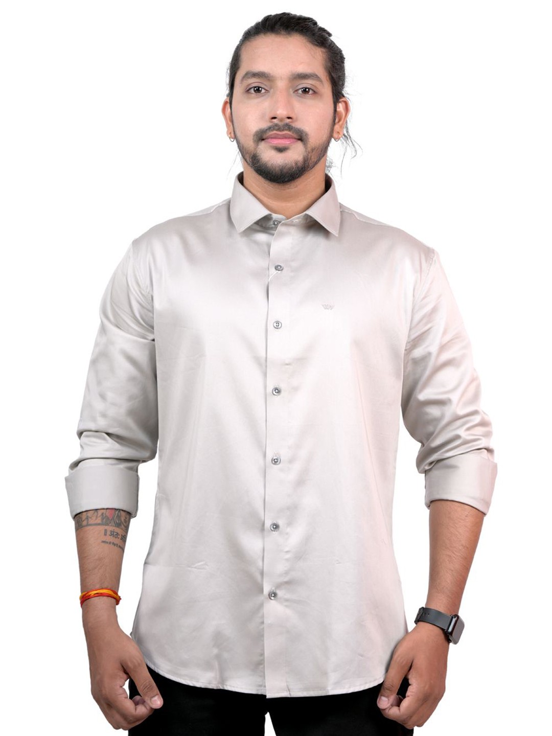 

WHITE HANGER Men Solid Opaque Regular Fit Casual Shirt, Grey