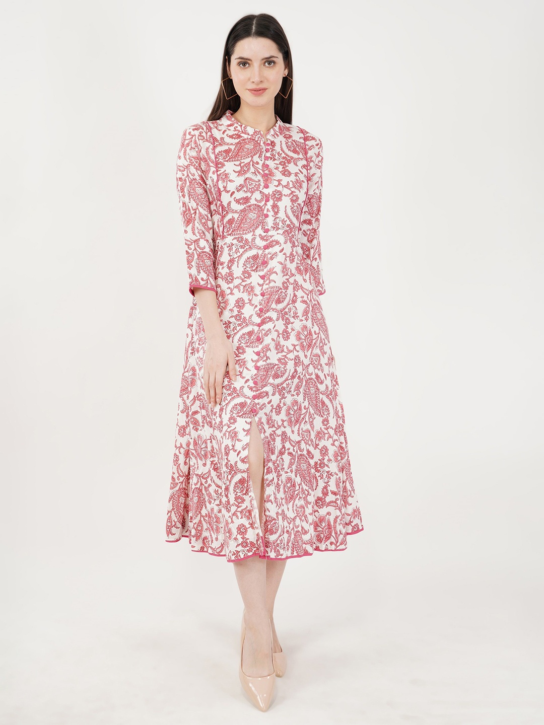 

Sonnesta Women t A-Line Midi Dress, Pink