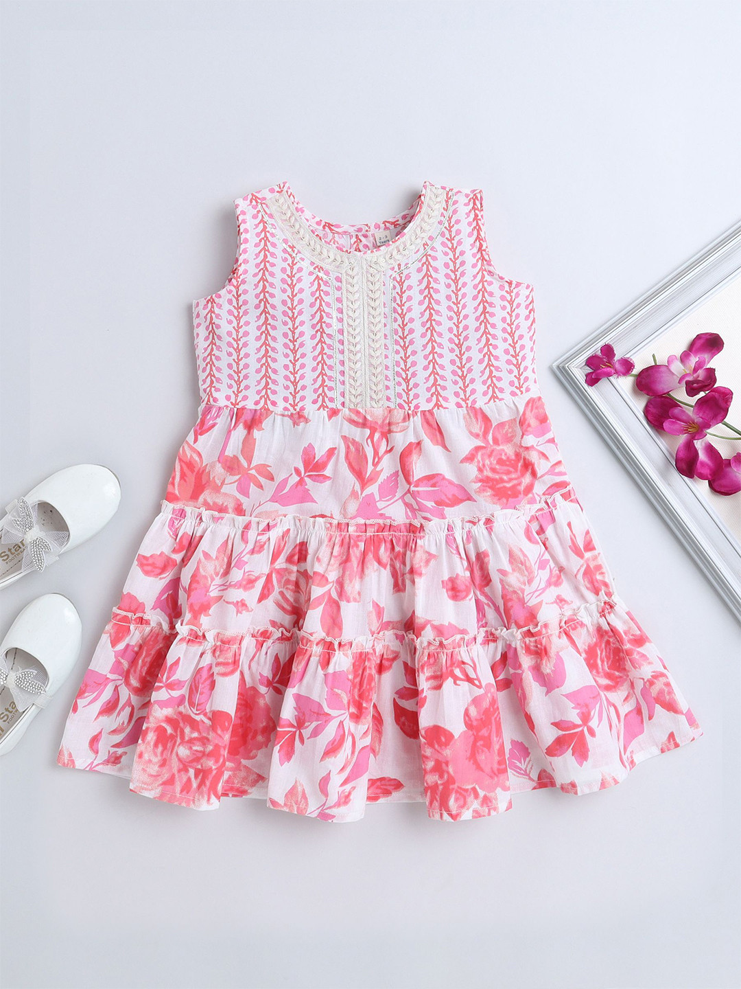 

The Magic Wand Floral Print Fit & Flare Dress, Pink