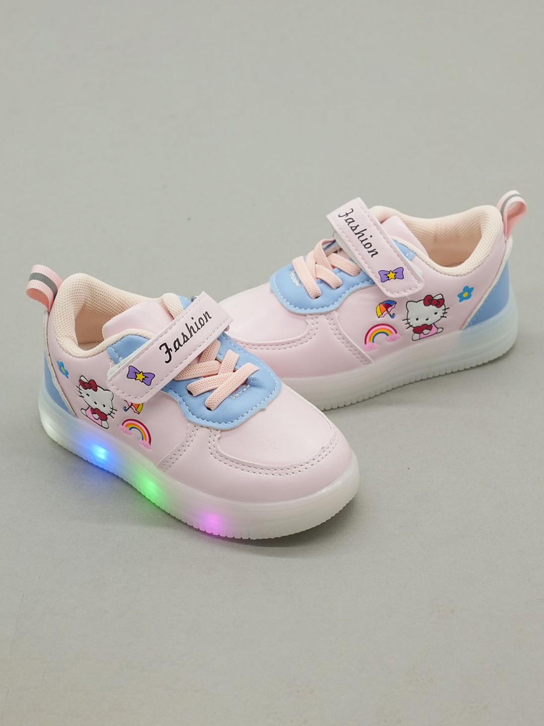 

BAESD Kids Printed Round Toe Comfort Insole Sneakers, Pink