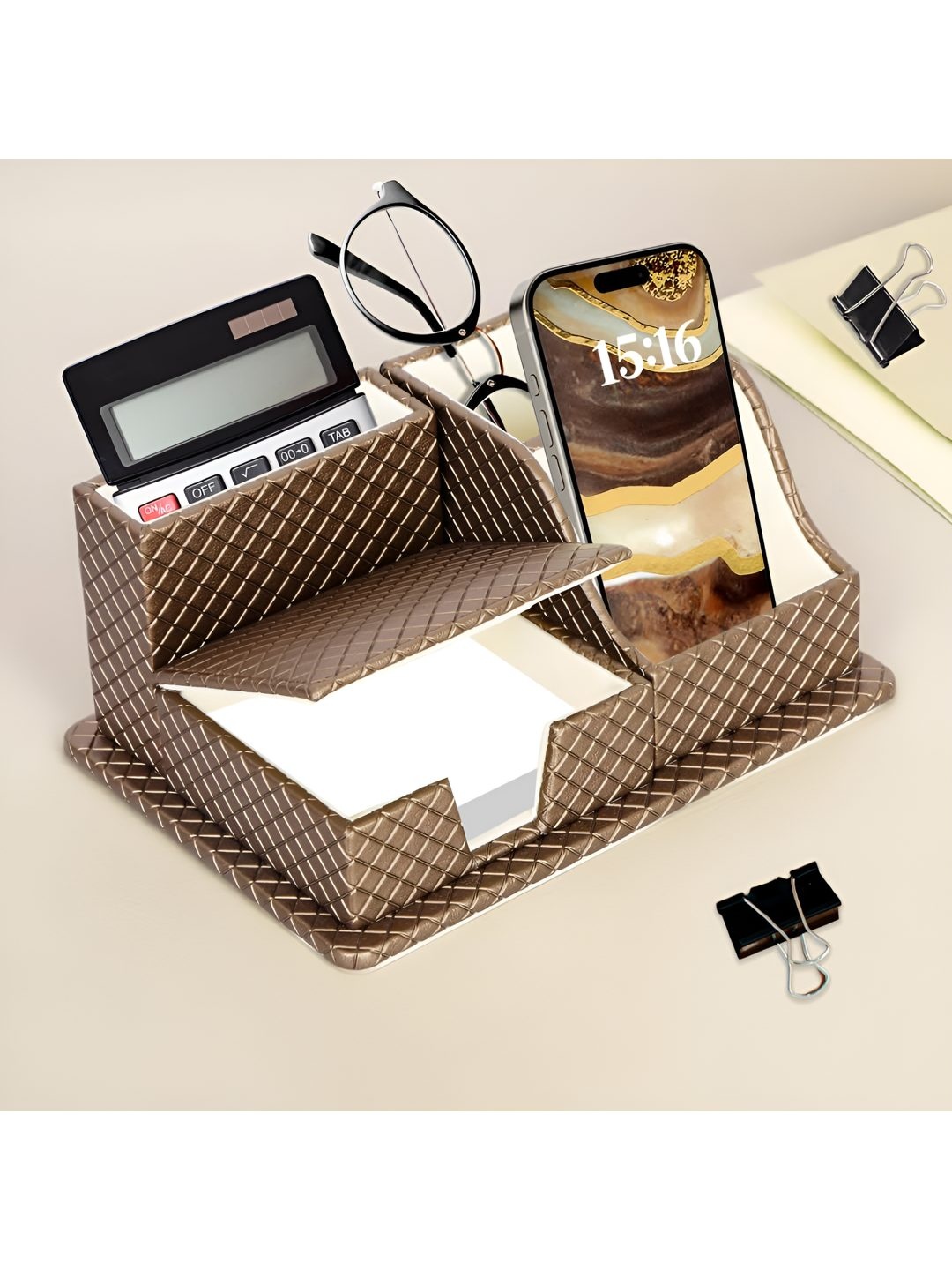 

THE HOME CO. Bronze-Toned Self Design Super Strong Drawer Organiser