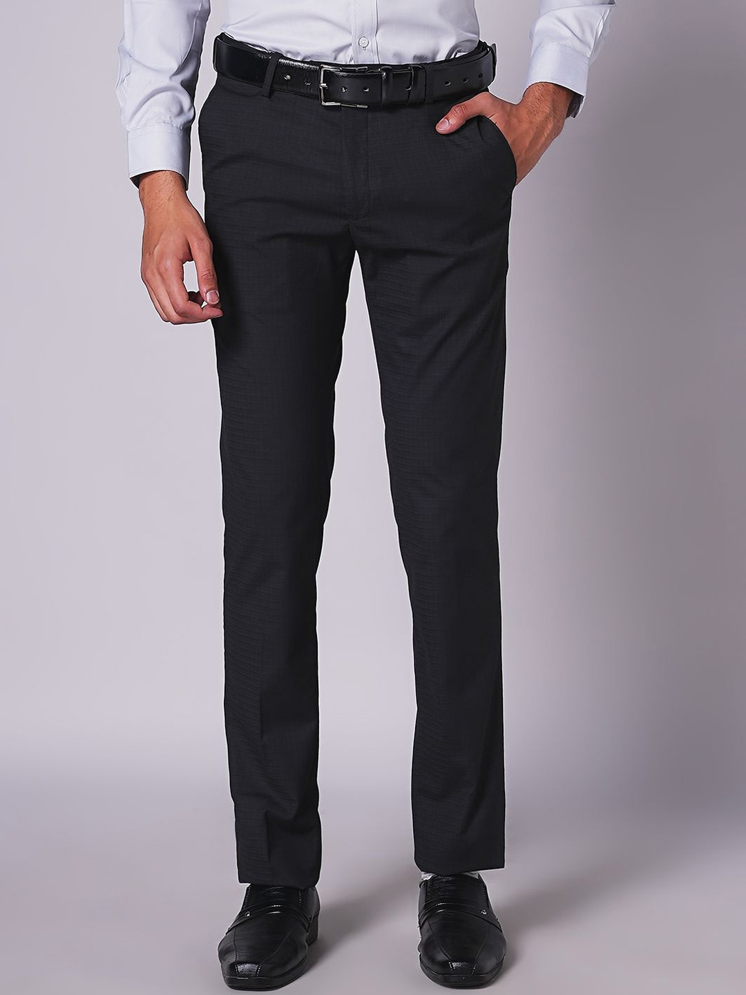 

INSPIRO Men Slim Fit Trousers, Black