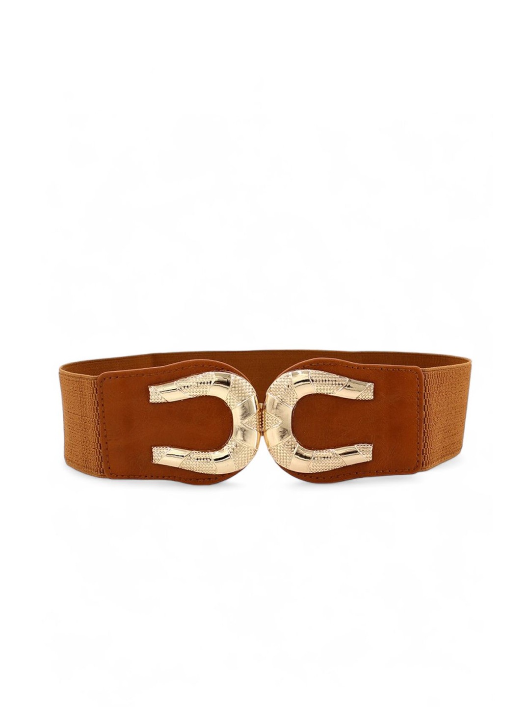 

REDHORNS Women Solid Interlock Closure Belt, Brown