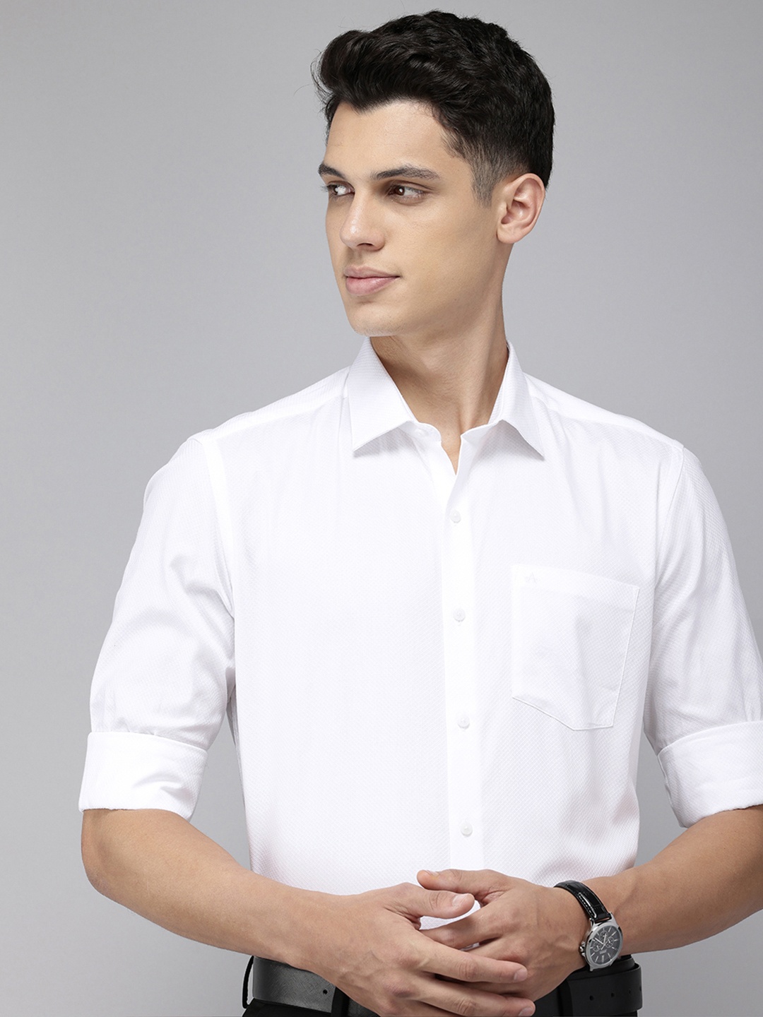 

Arrow Originals Manhattan Slim Fit Textured Pure Cotton Formal Shirt, White