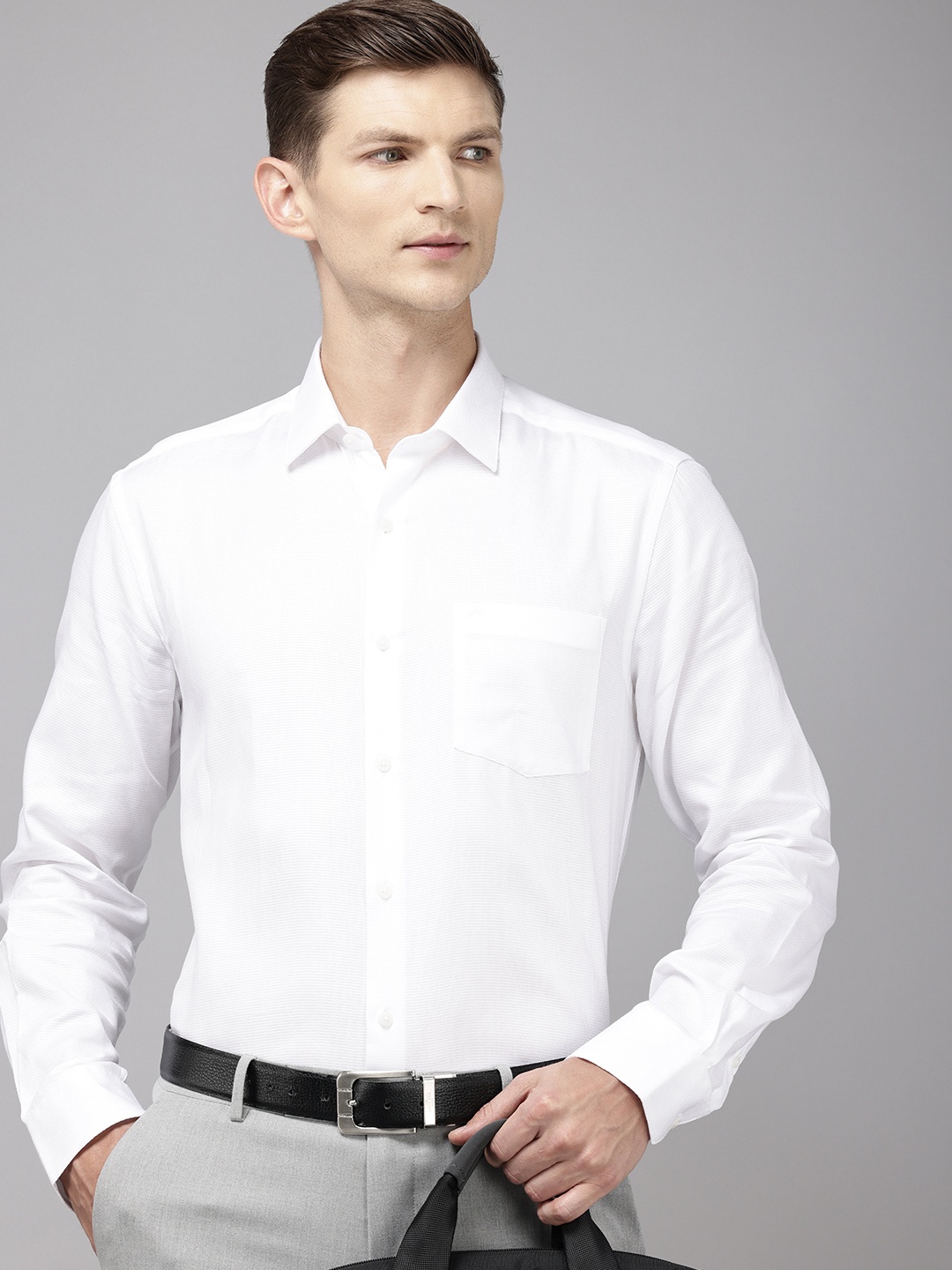 

Arrow Pure Cotton Manhattan Slim Fit Opaque Formal Shirt, White